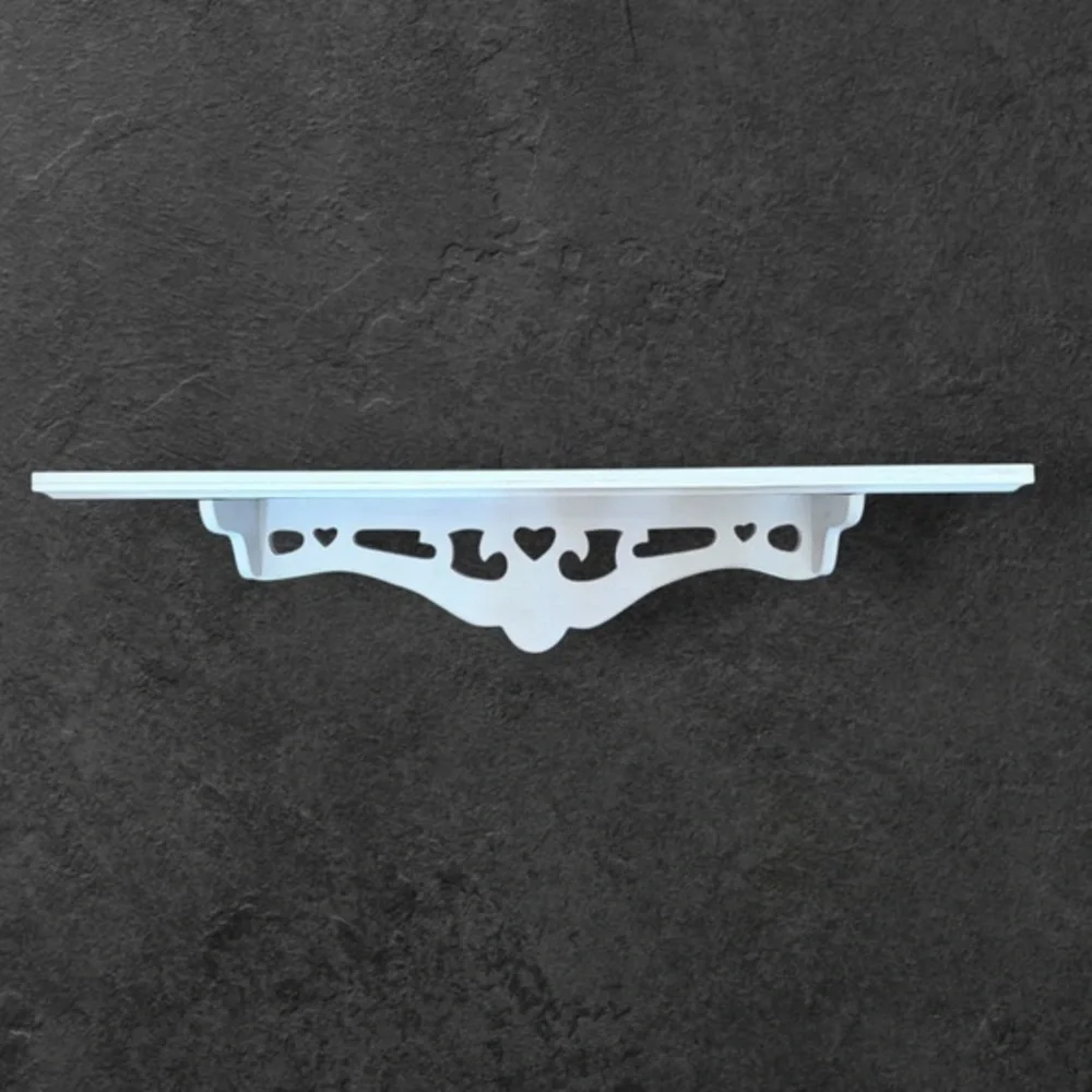 White Decorative ornate carved Wall Shelf